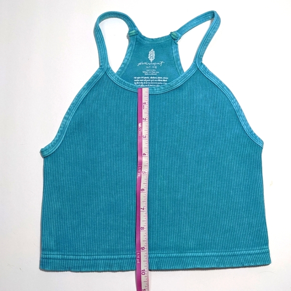 NWOT Free People FP Movement Happiness Runs Crop Top Aquamarine Sizes XS/S - M/L - Picture 11 of 11